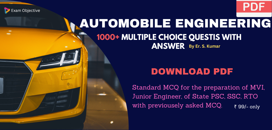Automobile Engineering MCQ pdf