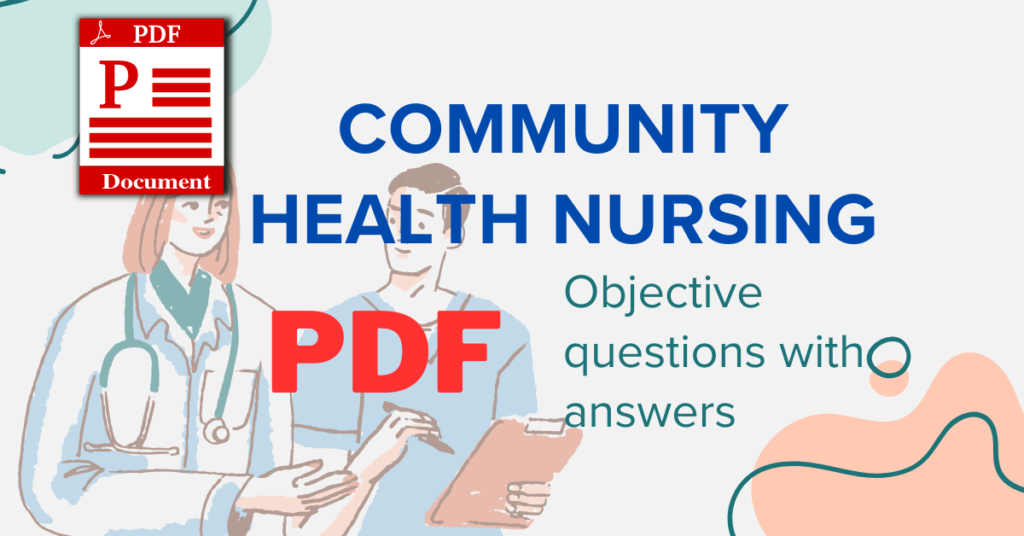 community health nursing mcq pdf